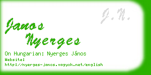 janos nyerges business card